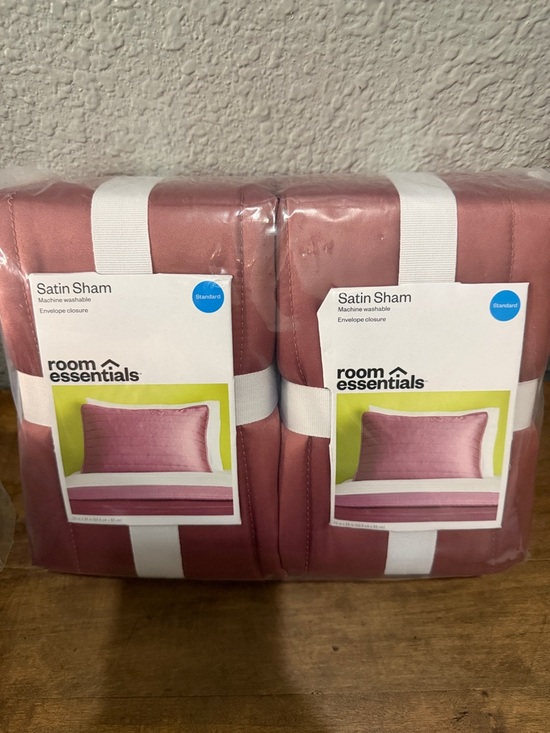 Room Essentials Other - Room Essentials Satin Sham - Dusty Rose 2 pack NEW